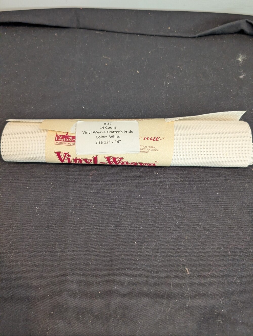 Crafter's Pride Vinyl Weave Cross Stitch Fabric 14 Count White 12x14 Roll